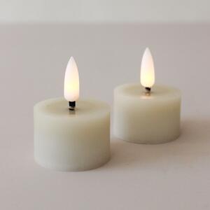 Čajová LED sviečka Flamme Beige 4 cm – set 2 ks