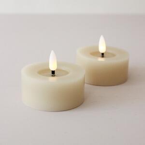 Čajová LED sviečka Flamme Beige 7 cm – set 2 ks