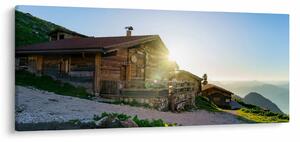 Obraz - Ráno v alpách, Tirolsko (120x50 cm)