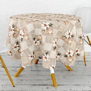 Obrus ​​PVC okrúhly DE-118A – Liliová elegancia (rôzne veľkosti)