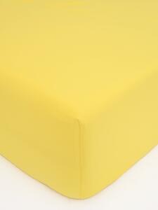 Jersey plachta do postieľky Classic 60 x 120 cm – žltá