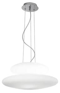Ondaluce - Závesný luster PAGODA na lane 3xE27/15W/230V + 2xE27/15W, priemer 50 cm, biela
