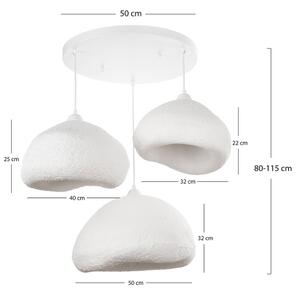 Brilagi - Závesný luster na lane WABI SABI 3xE27/40W/230V pr. 82 cm biely