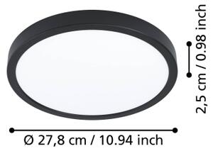 Eglo 901299-LED Stropné svietidlo FUEVA LED/14,2W/230V 2700/4000/6500K pr.27,8cm čierne