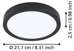 Eglo 901298-LED Stropné svietidlo FUEVA LED/11,5W/230V 2700/4000/6500K pr.21,1cm čierne