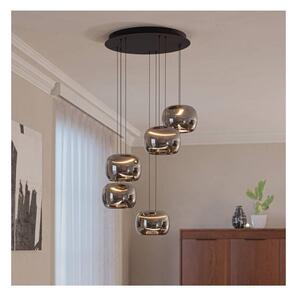 Eglo 390434 - LED stmievateľný luster na lanku HORTUNAS 5xLED/5,8W/230V čierna/dymová