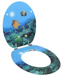 WC sedadlo s vrchnákom MDF podmorský dizajn