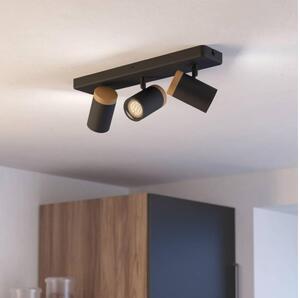 Eglo 300002 - Kúpeľňové bodové svietidlo CONSUMA 3xGU10/3W/230V IP44 čierna/béžová