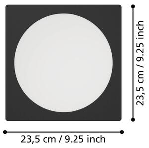 Eglo 901393 - LED podhľadové svietidlo FUEVA LED/18,5W/230V 21,6x21,6 cm čierne
