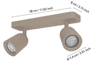 Eglo 902344 - Bodové svietidlo CAMALDOLI 2xGU10/10W/230V béžové