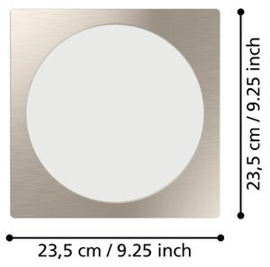 Eglo 901411 - LED podhľadové svietidlo FUEVA LED/18,5W/230V 21,6x21,6 cm chróm
