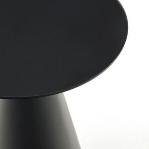 MUZZA Odkladací stolík reliw Ø 50 cm čierny