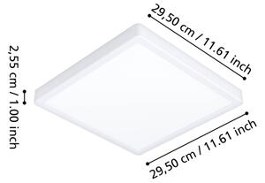 Eglo 901379 - LED RGBW stmievateľné dymové stropné svietidlo FUEVA-Z LED/13,5W/230V 29,5cm IP44 biela