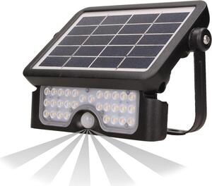 Solárny reflektor ORNO AD-SL-6108BLR4, 500lm, IP65, 4000K, 2x1500mAh, čierny