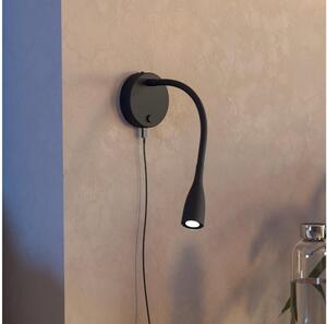 Eglo 901781 - LED flexibilná nástenná lampa s USB OLIVANDINO LED/3,8W/230V čierna