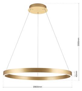 Orion- stmievateľný LED luster na lanku KOLK LED/80W/230V 2700/3000/4000K priemer 80 cm zlatý