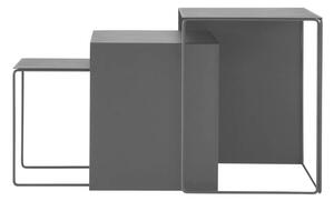 Ferm Living Sada troch stolíkov Cluster, black
