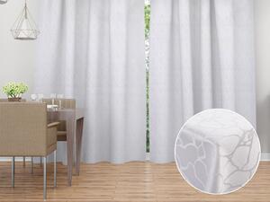 Biante Dekoračný záves Monako PM-123 Mramor biely - šírka 140 cm 140x140 cm