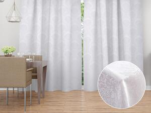 Biante Dekoračný záves Monako PM-122 Zámocký vzor biely - šírka 140 cm 140x140 cm
