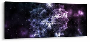 Obraz - Lotusová mandala vo vesmíre (120x50 cm)
