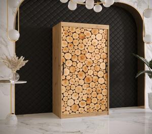 Šatníková skriňa s posuvnými dverami SUZAN 2 - šírka 100 cm, dub artisan