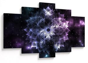 Obraz - Lotusová mandala vo vesmíre (150x105 cm)