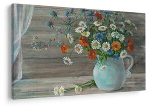 Obraz - Lúčne kvety, olejomaľba (90x60 cm)