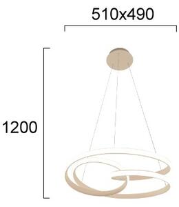 LED luster na lanku RIBBON LED/42W/230V béžový