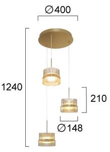 LED luster na lankách LUXE LED/34W/230V mosadz