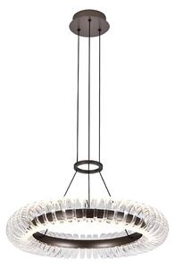 LED luster na lanku ALBA LED/39W/230V sivá/číra