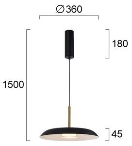 LED luster na lanku NUDO LED/11W/230V 3000/4000/6000K čierna