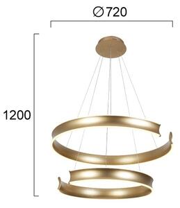 LED luster na lane MARLEN LED/84W/230V zlatý