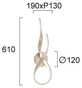 LED nástenné svietidlo RIBBON LED/21W/230V béžová