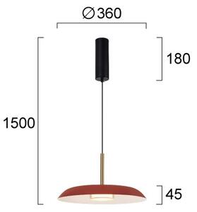 LED luster na lanku NUDO LED/11W/230V 3000/4000/6000K červený
