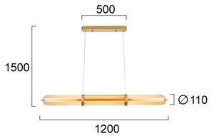 LED luster na lanku ELIANA LED/34W/230V zlatý