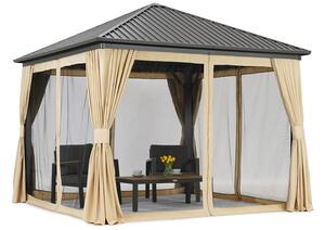 Kovový altánok Sardinia Premium 3x3 Garden Point béžový