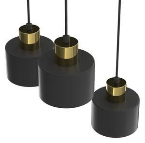 Luster na lanku PARKLA 3xE27/15W/230V čierny
