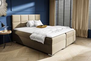 Čalúnená posteľ AUGUSTINA - 120x200, béžová + topper ZDARMA
