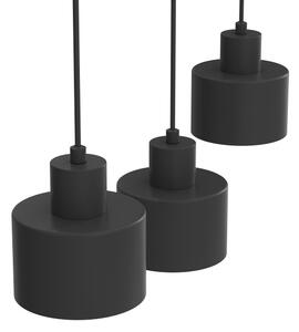 Závesný luster PARKLA 3xE27/15W/230V čierny