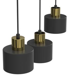 Luster na lanku PARKLA 3xE27/15W/230V čierny