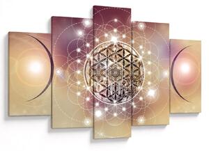 Obraz - Mandala s elementmi (150x105 cm)