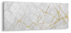 Obraz - Bielo-zlatý mramor (120x50 cm)
