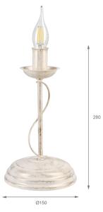 Stolná lampa ANTON 1xE14/60W/230V biela patina