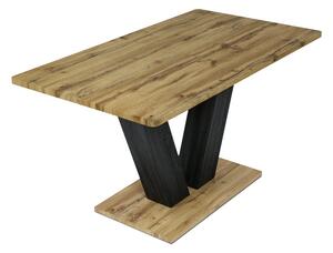 Jedálenský stôl PAVOL dub divoký/čierna