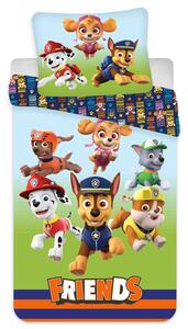 DETSKÉ BAVLNENÉ OBLIEČKY PAW PATROL 100X135 CM, 1KS 40X60 CM VZOROVANÉ