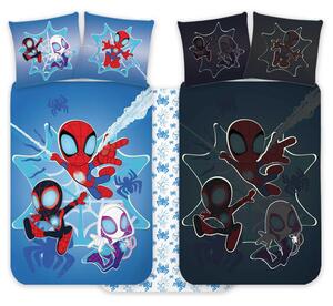 DETSKÉ BAVLNENÉ OBLIEČKY SPIDEY 100X135 CM, 1KS 40X60 CM VZOROVANÉ