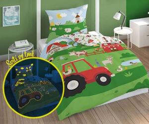 DETEXPOL Obliečky Farma red svietiace Bavlna, 140/200, 70/80 cm