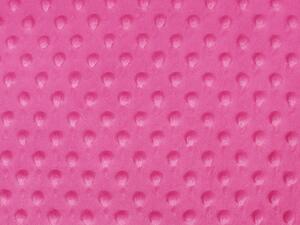 Detská látka Minky 3D bodky MKP-020 Ružovo fialová - šírka 150 cm