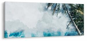 Obraz palmy nad morom (120x50 cm)