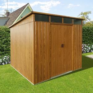 Záhradný domček BestBerg ZDSL-6D / 6,6 m² / 238 × 279 × 203 cm / dekor drevo/hnedá